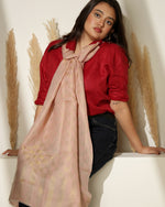 Load image into Gallery viewer, Gridline Wool-Zari Stole