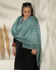 Gridline Wool-Zari Stole