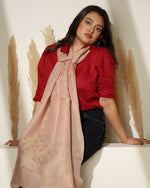 Load image into Gallery viewer, Gridline Wool-Zari Stole
